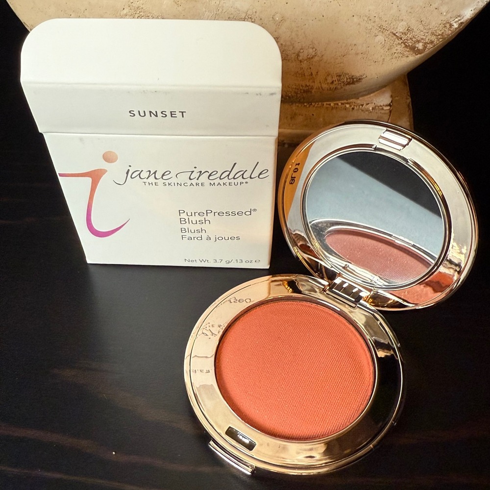 Jane Iredale PurePressed Blush Sunset 3.7g 0.13oz New in Box Mineral Makeup